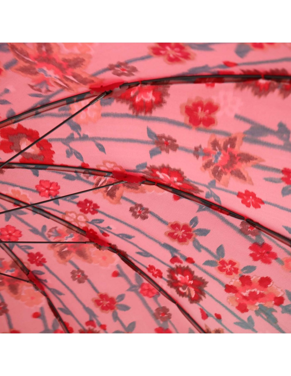 Damen Regenschirm Blumenmuster Crimson