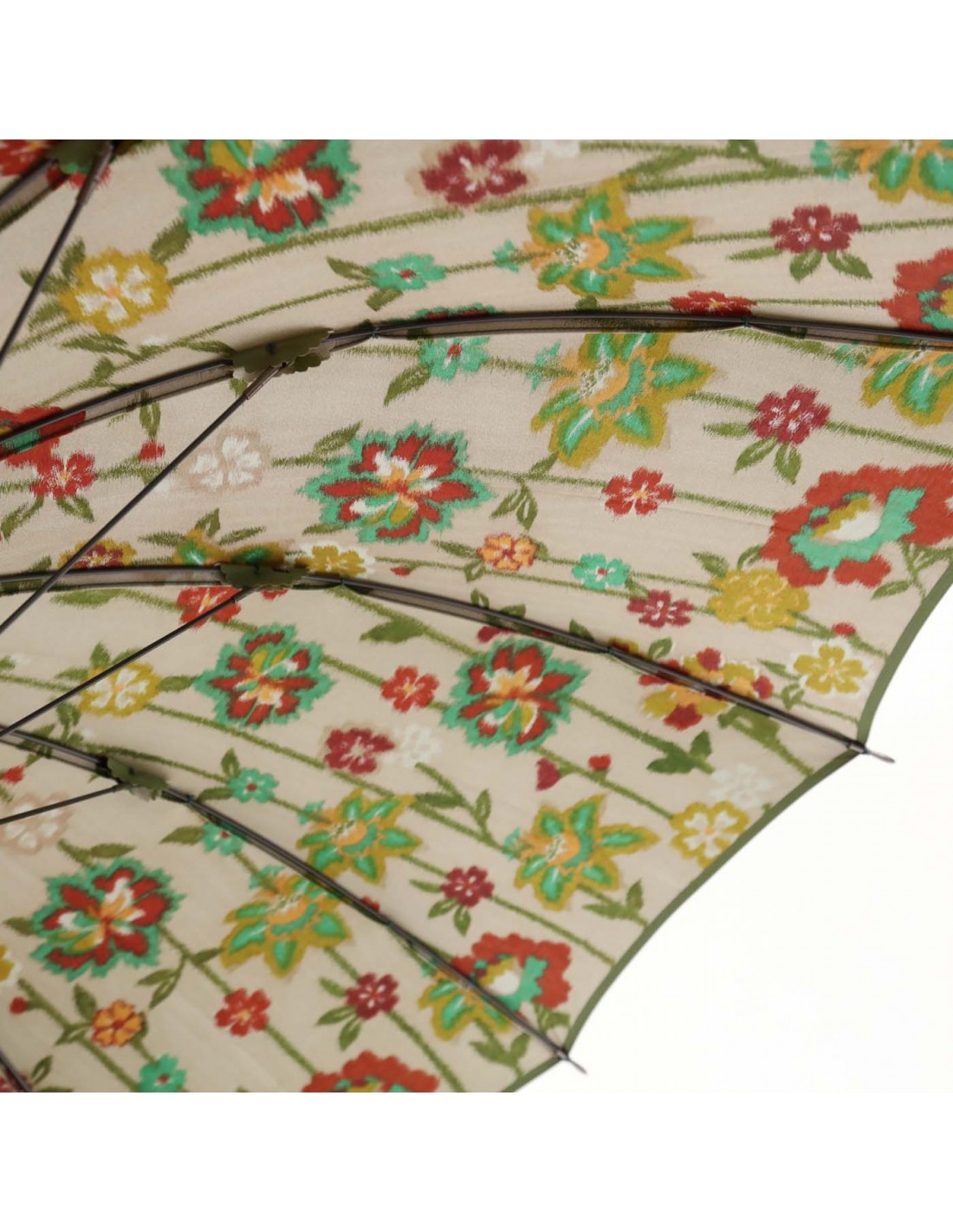 Damen Regenschirm Blumenmuster Grün